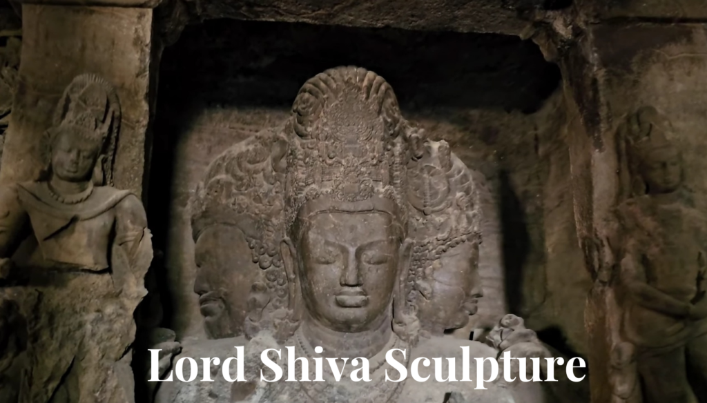 Lord Shiva Sculpture at Elephanta Caves