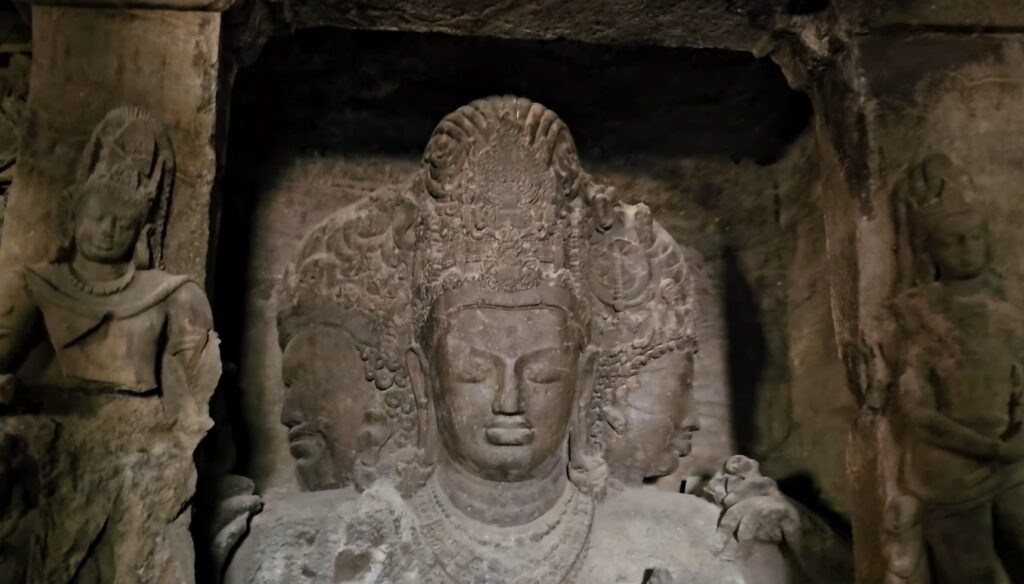 Elephanta Cave's Lord Shiva sculpture