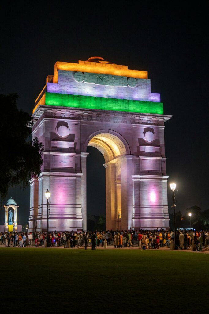 India gate at night