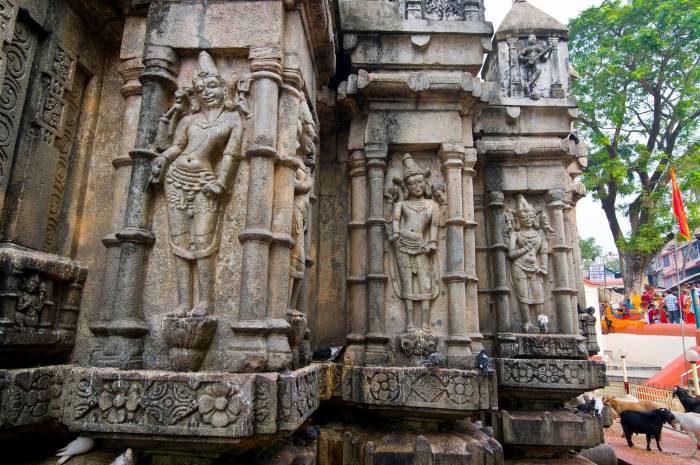 Stone statues in the Kamakhya Temple