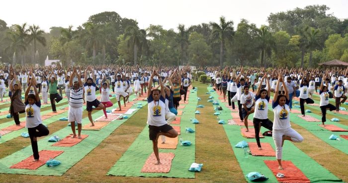 International yoga day at Talkatora Garden