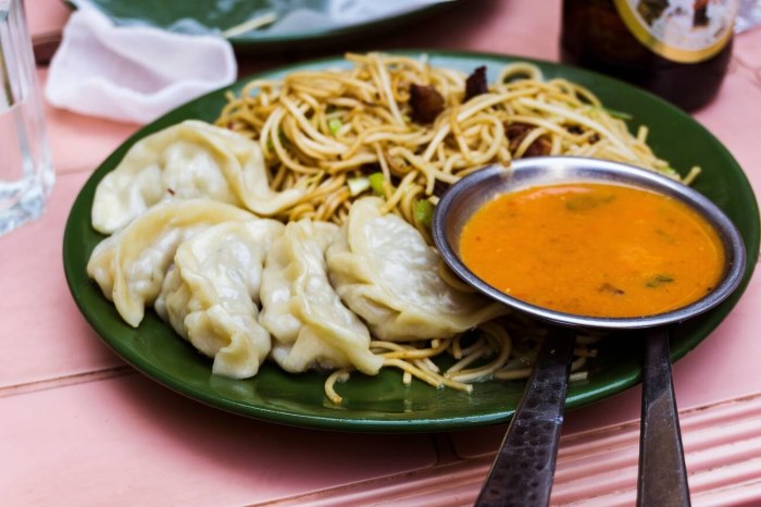 Sip butter tea and try momos at local stalls