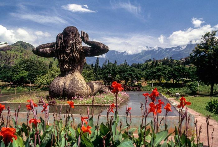 Statue of Yakshi in Malampuzha garden near Palakkad 