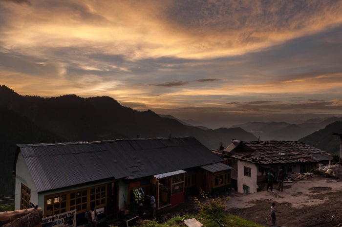 Sunset in Himalaya Near Jalori Pass