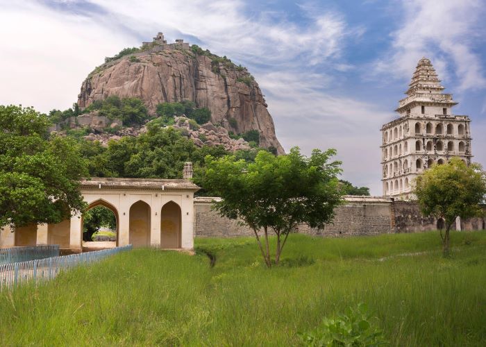 Gingee Fort with gate and women's quarter tower