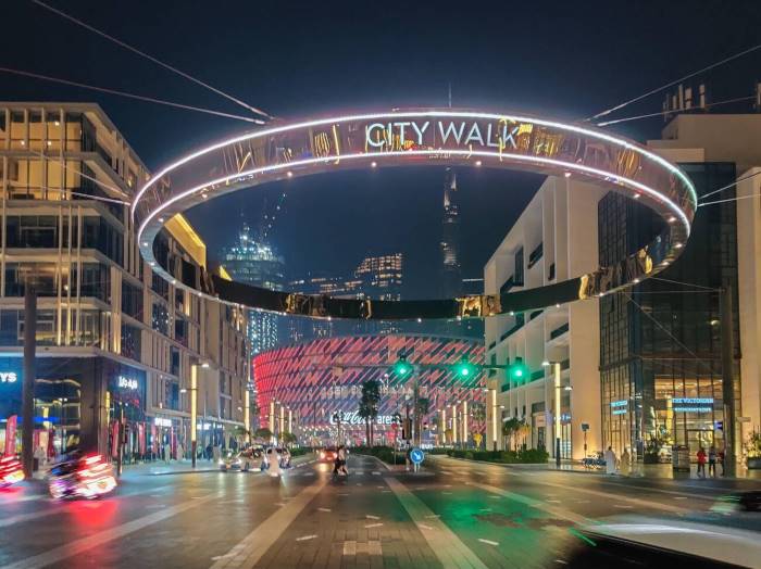 Layout and design of City Walk Dubai