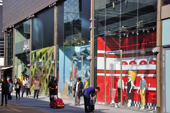 Variety of stores at westfield stratford